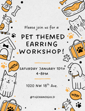 Load image into Gallery viewer, Handmade Earring Workshop: Pets!