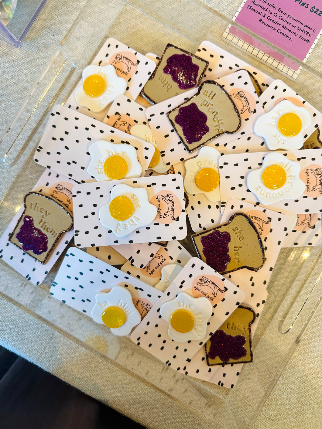Egg Pronoun Pins