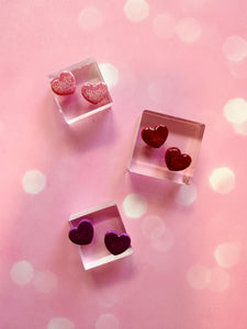 Sparkle Heart Studs