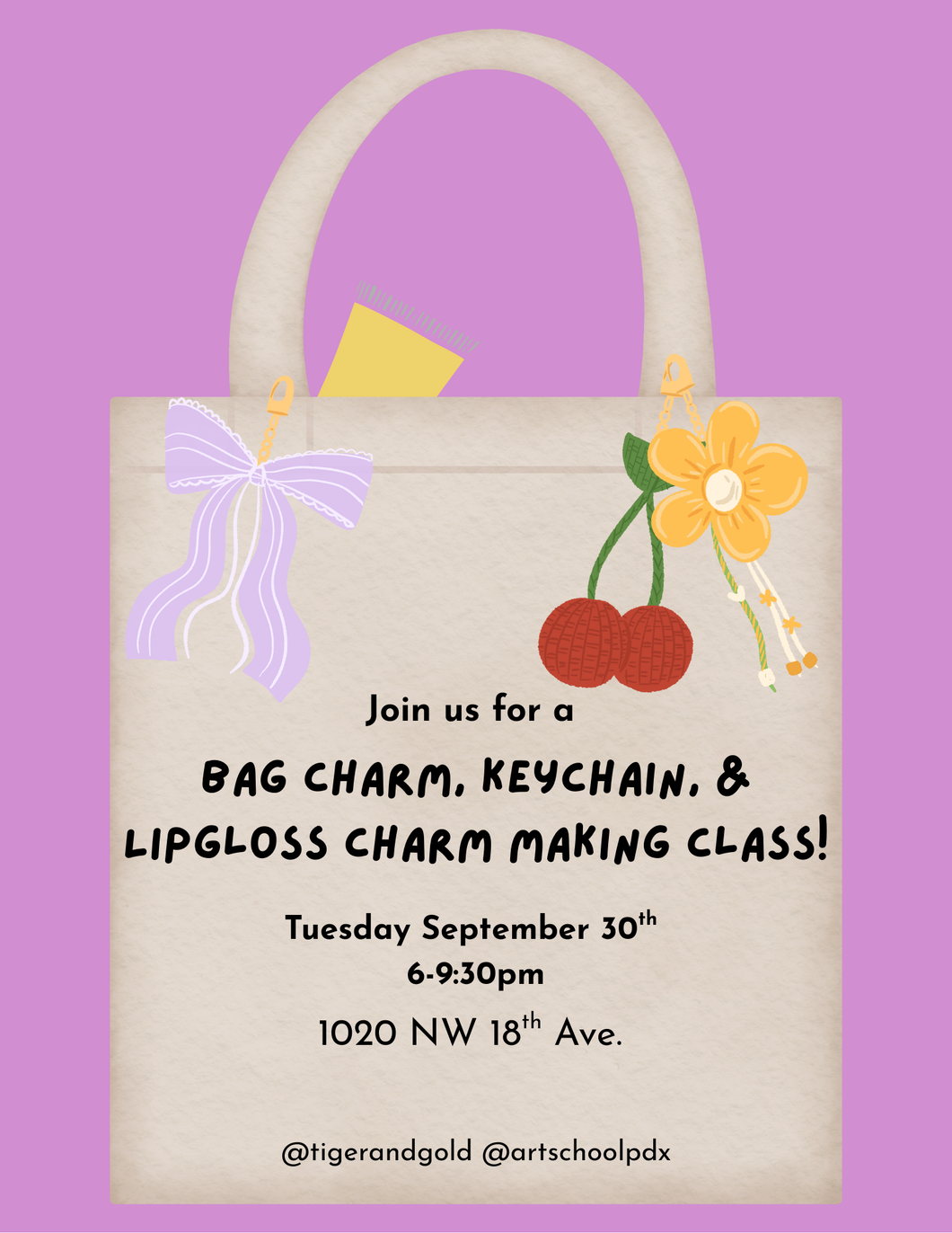 Handmade Workshop: Keychain/Bag Charm/Lipgloss Charm Edition!