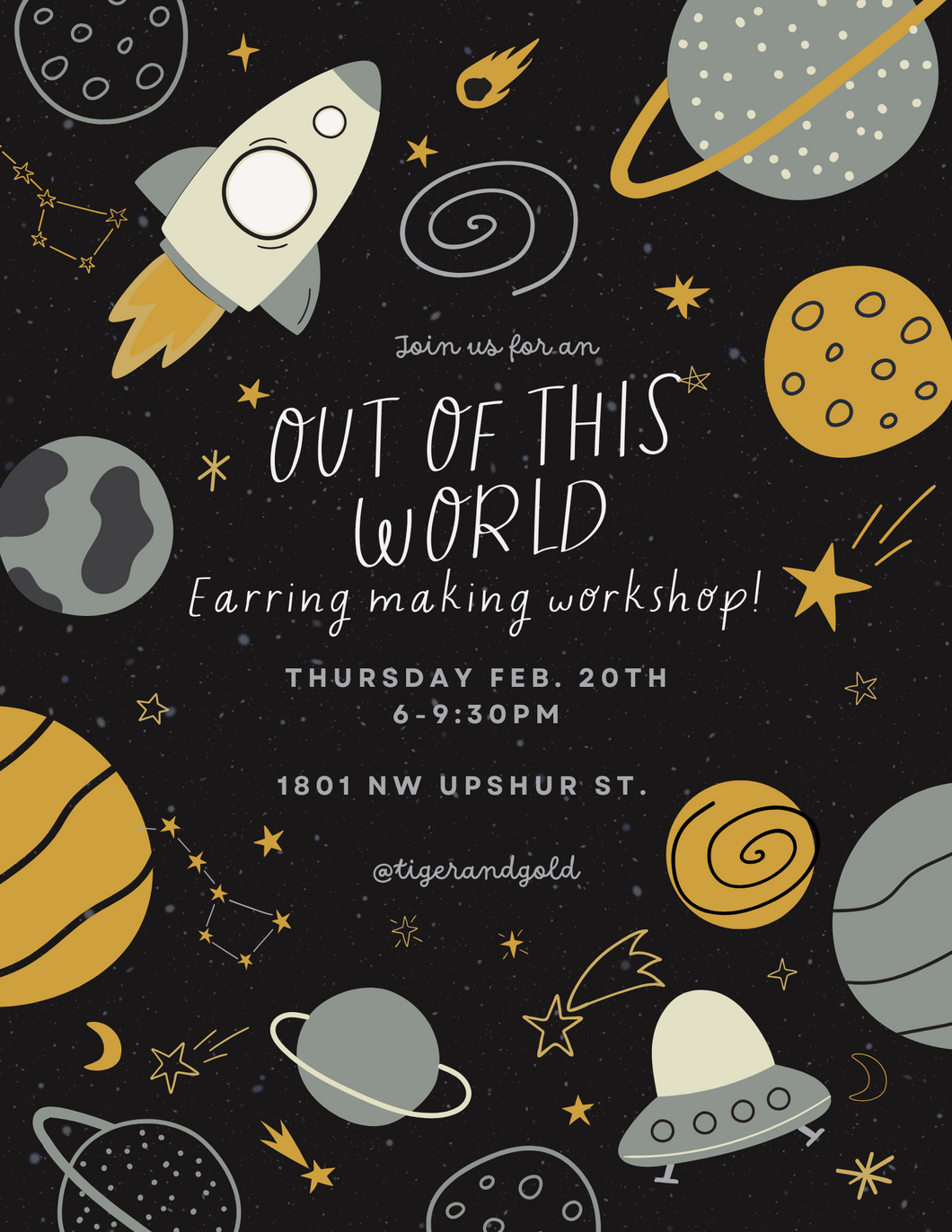 Handmade Earring Workshop: Out of This World Edition!