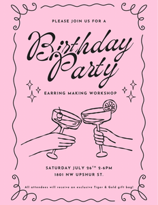 Handmade Earring Workshop: Birthday Party!