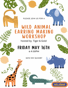 Handmade Earring Workshop: Wild Animals!