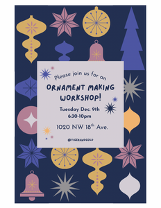 Handmade Workshop: Ornaments!