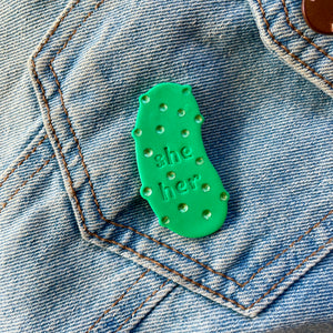 Pickle Pronoun Pins